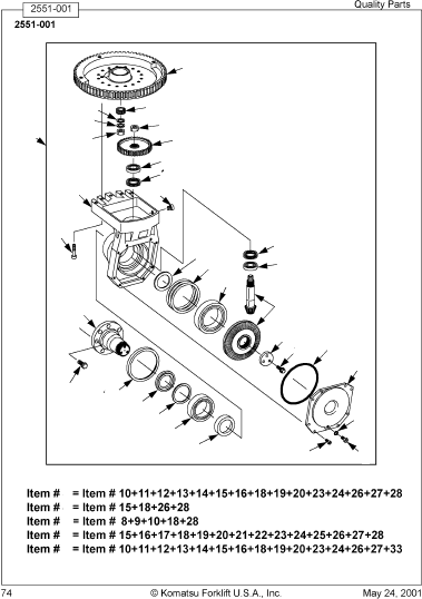 AXLE 146464 KOMATSU