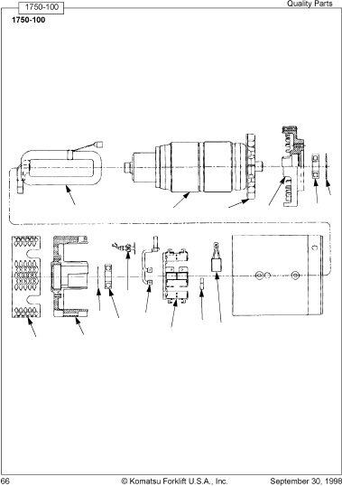 MOTOR ASSEMBLY, 36 VOLT PUMP 307282-000 KOMATSU