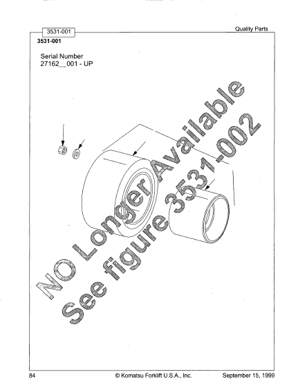 WASHER, SPHERICAL 158341 KOMATSU