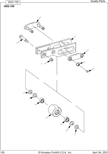 PLATE, ROCKER 42176-00 KOMATSU