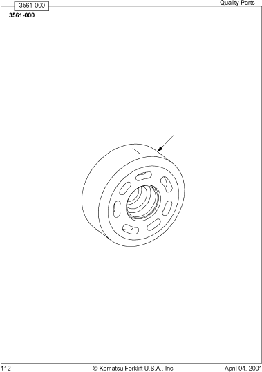 WHEEL, CASTER 7 X 2.75 INCH [178 X 70 MM] 305620-000 KOMATSU