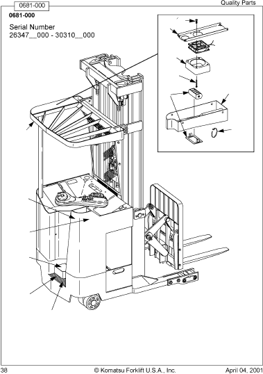 SCREW, CUSHION MOUNTING 20031 KOMATSU