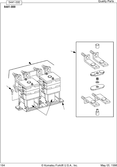 CONTACTOR ASSEMBLY, 36 VOLT FORWARD/REARWARD 305654-001 KOMATSU