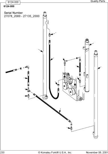 HOSE ASSEMBLY, 119/270 49641-46 KOMATSU