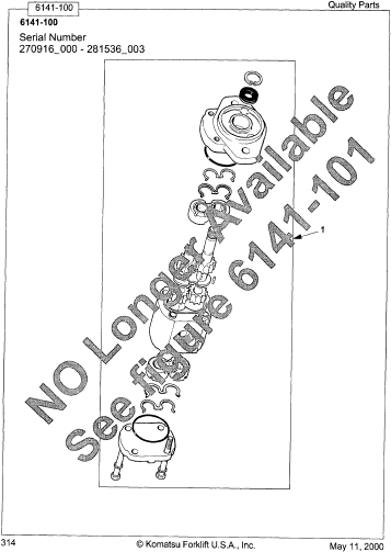 KIT, SEAL (CONTAINS ITEMS MARKED WITH "K") 307429-000 KOMATSU