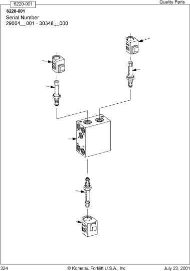 MANIFOLD ASSEMBLY (NO SIDESHIFTER) 308266-001 KOMATSU