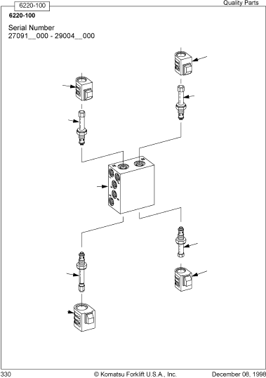 VALVE, N.C. 304796-000 KOMATSU