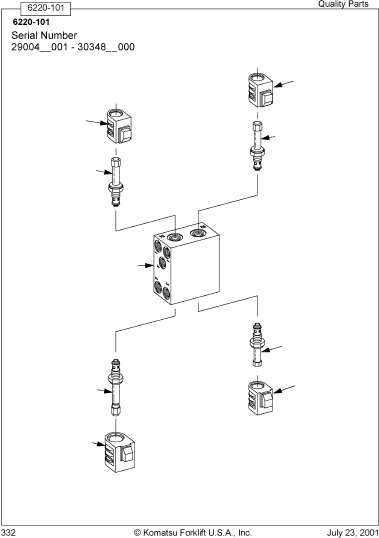 MANIFOLD ASSEMBLY (WITH SIDESHIFTER) 308266-000 KOMATSU