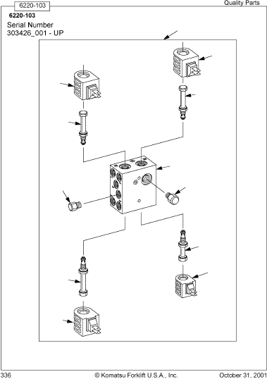 MANIFOLD ASSEMBLY (WITH SIDESHIFTER) 311158-000 KOMATSU