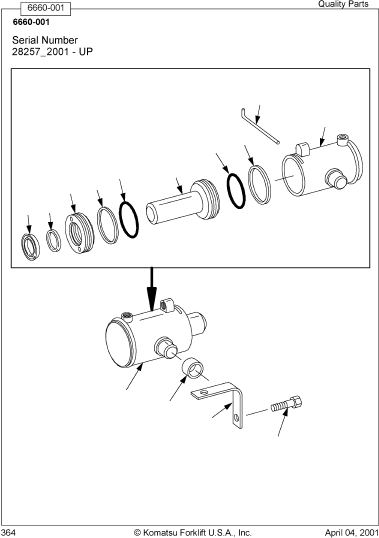 BEARING, CYLINDER 308359-000 KOMATSU