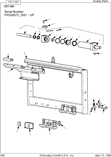 SIDESHIFTER ASSEMBLY, 8 INCH [203.2 MM] STROKE 307969-002 KOMATSU