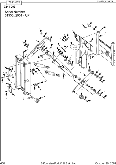FRAME, FORWARD 311822-000 KOMATSU