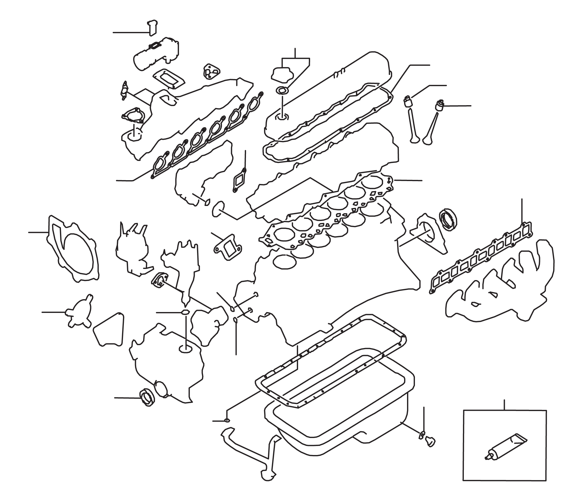 GASKET KIT, ENGINE REPAIR 10101-73K4A KOMATSU