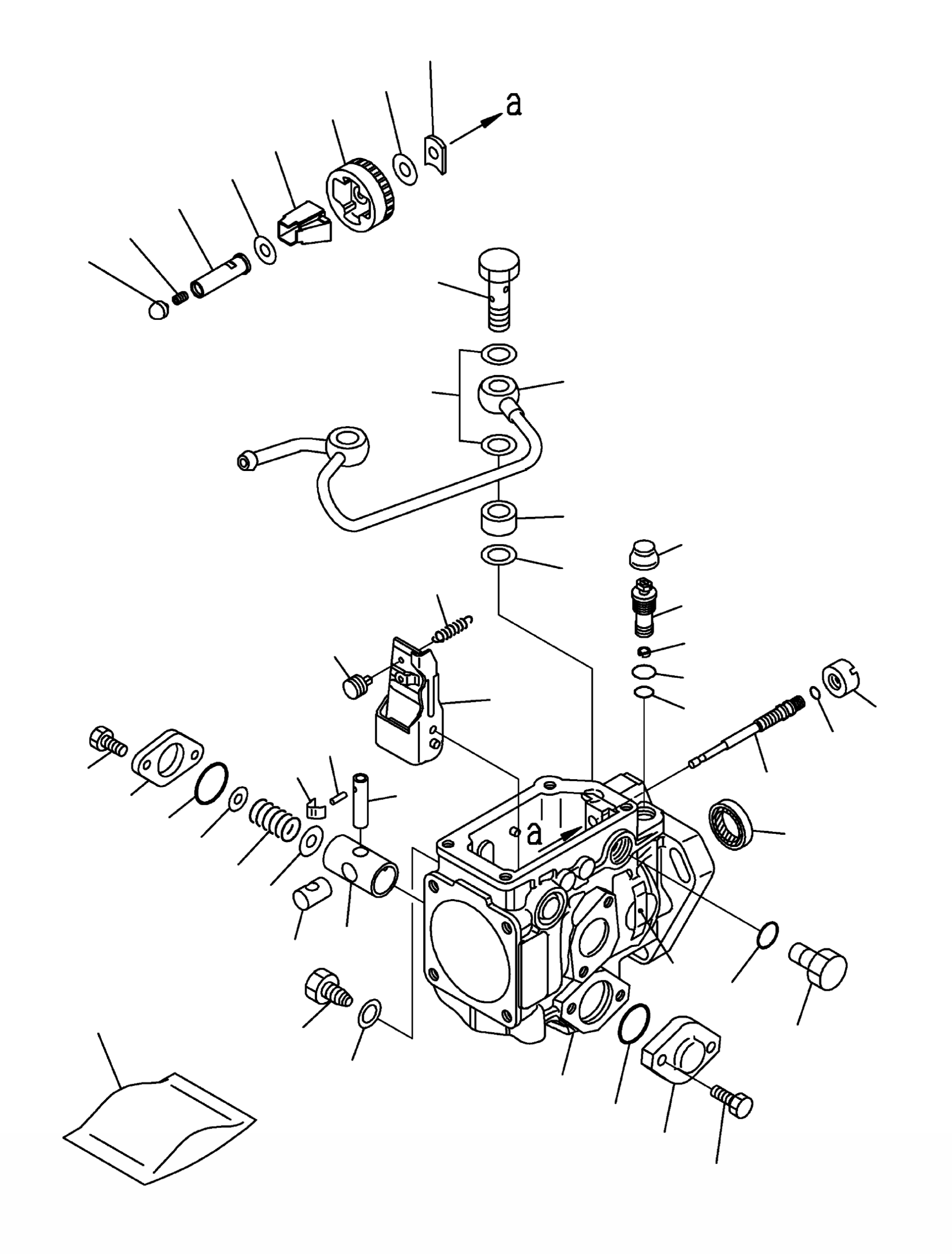 PUMP (CONSISTS OF ALL PARTS SHOWN IN FIGS. 01-1356 THRU 01-1358.) DK104662-4121 KOMATSU