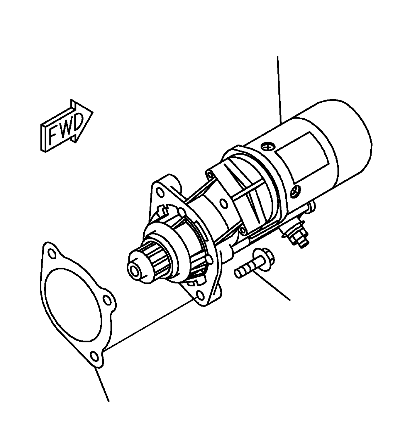 STARTING MOTOR ASSY, 4.5KW (SEE FIG.A6210-02A0 FOR BREAKDOWN) 600-863-4131 KOMATSU