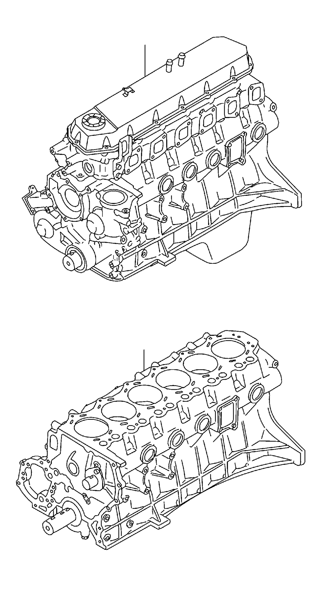 ENGINE, BARE (W/ CYLINDER HEAD & OIL PAN) 10102-4K300 KOMATSU