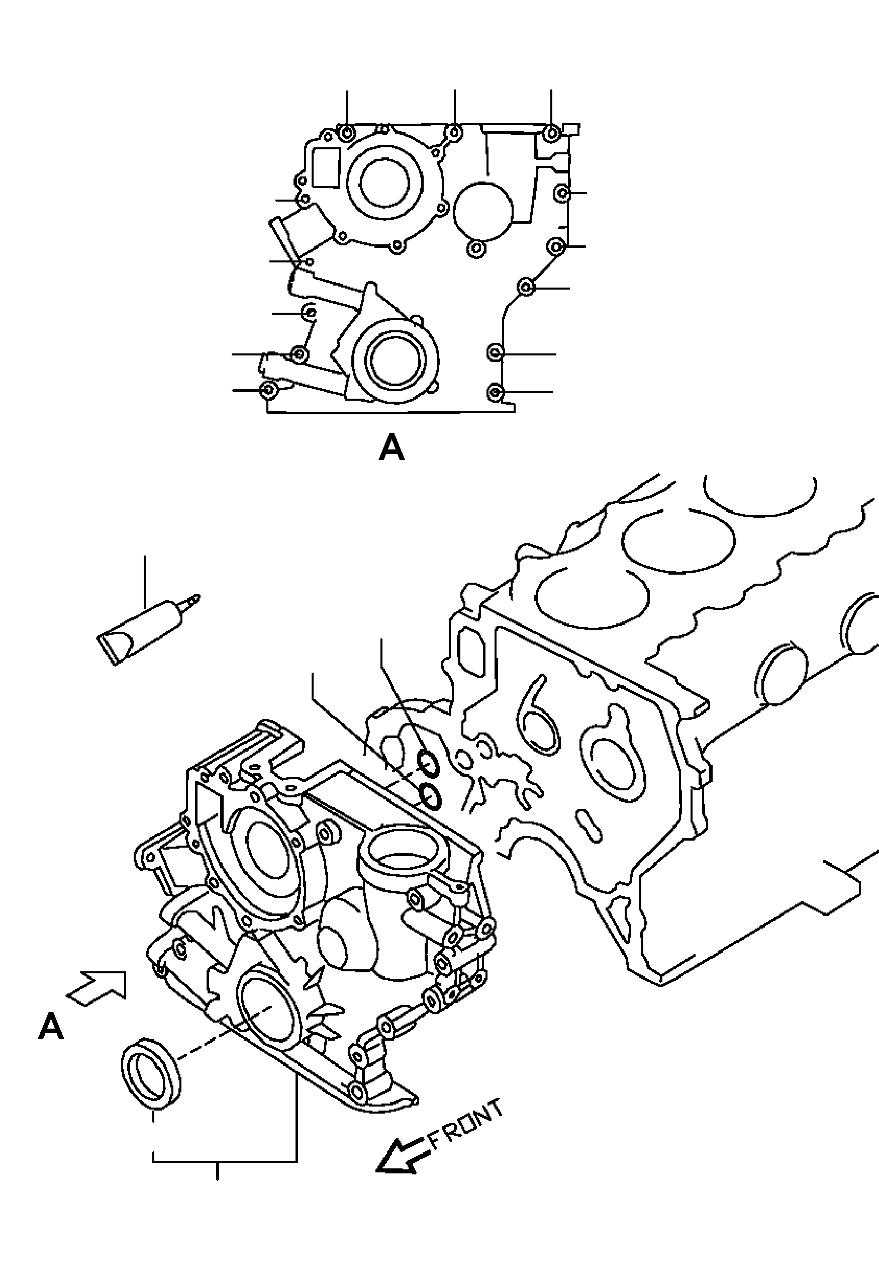 COVER, FRONT (INCLUDES OIL PUMP) 13500-GY00A KOMATSU