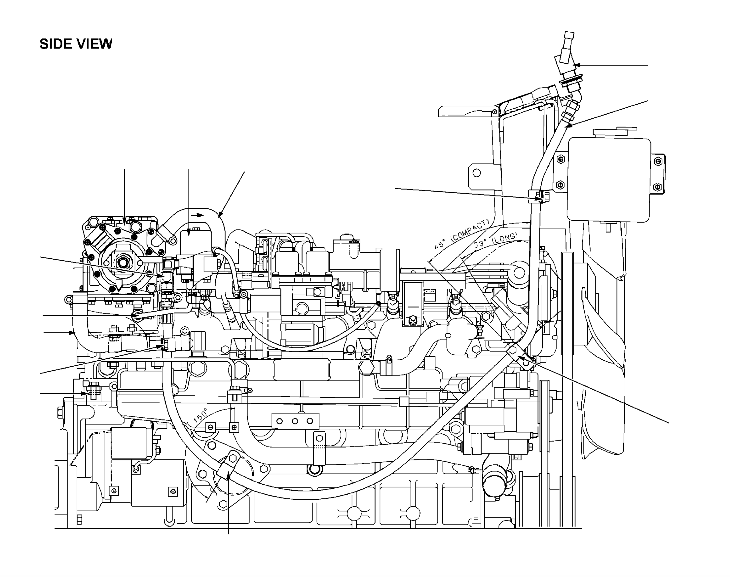 HOSE (1,350 MM) 37B-1FF-A280 KOMATSU