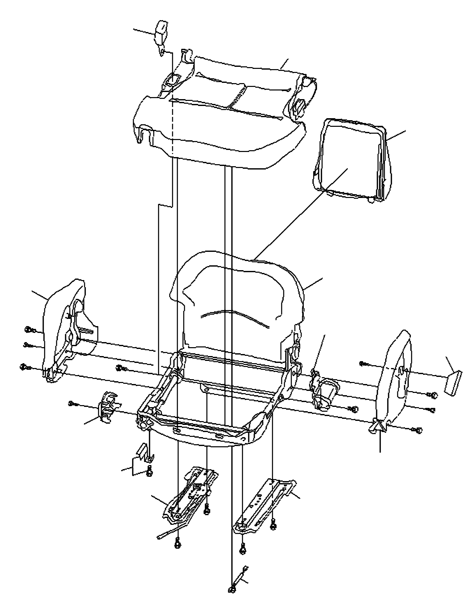 SEAT, DELUX NON-SUSPENSION 3EB-50-51265 KOMATSU