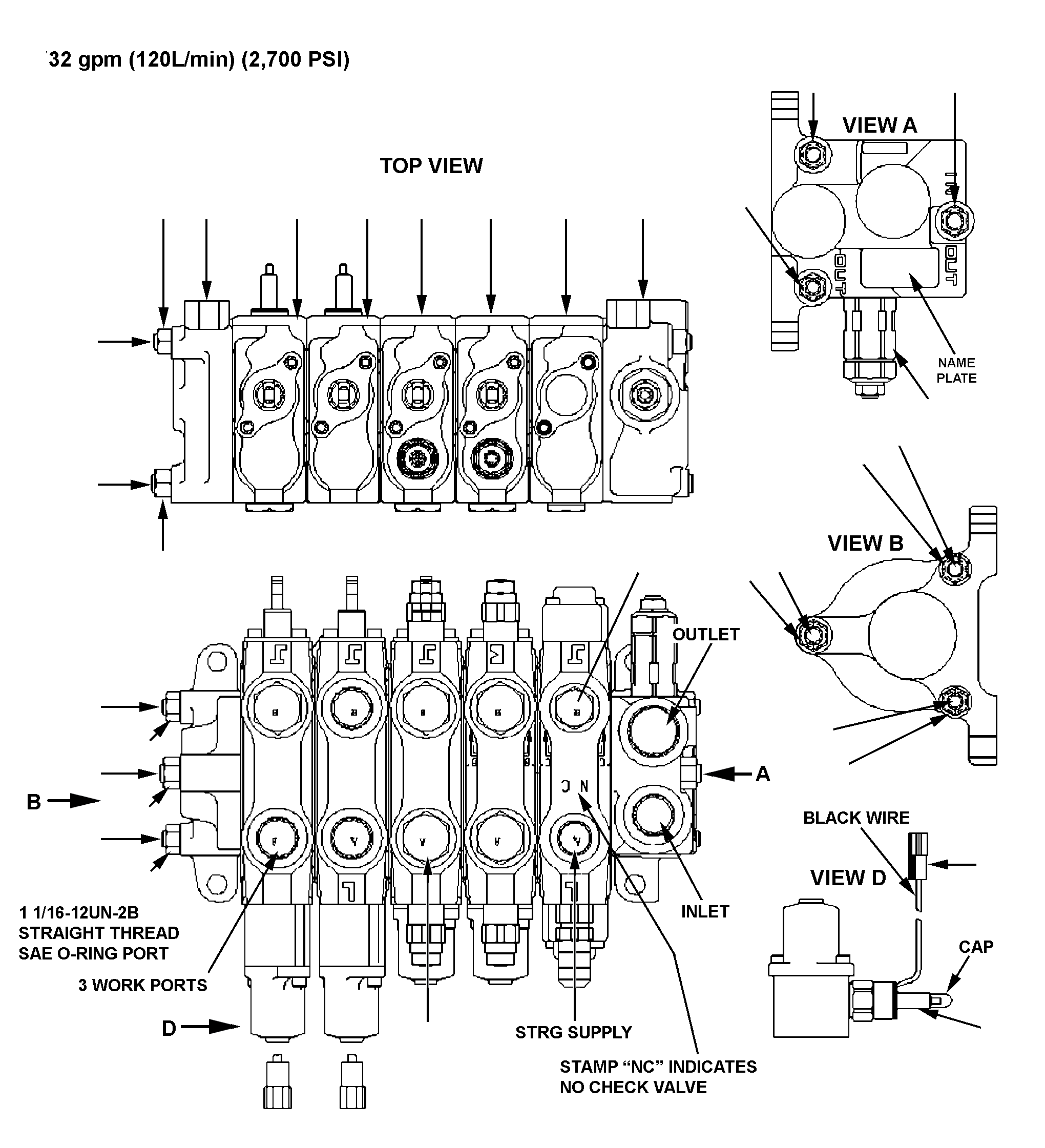 PLUG (1-1/16-12UN-2B THREAD) HU11210 KOMATSU