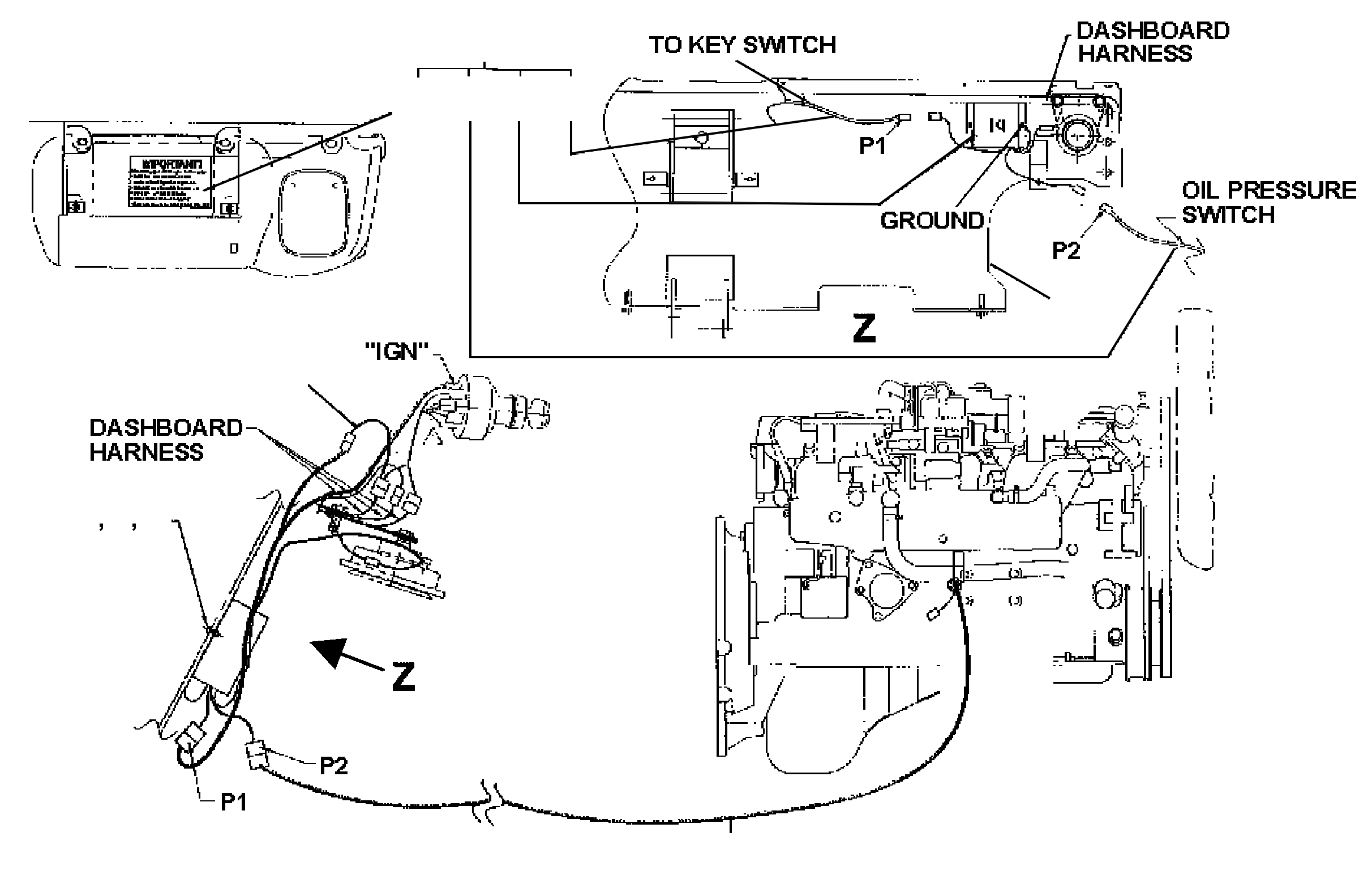 WIRING HARNESS . 3EC-01-A6940 KOMATSU