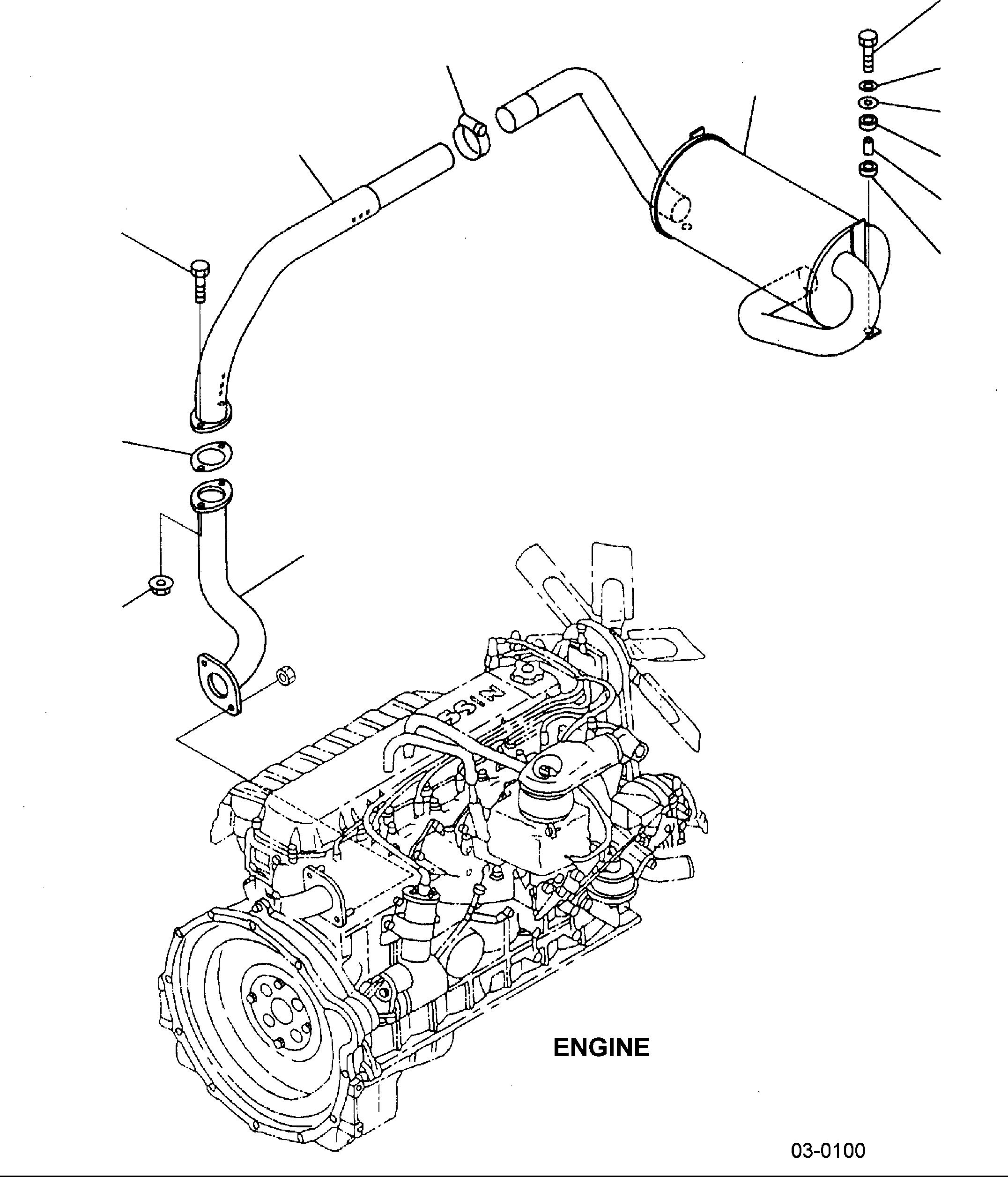 MUFFLER (FG40Z, FG45 UL-GS) 3EC-03-A5510 KOMATSU