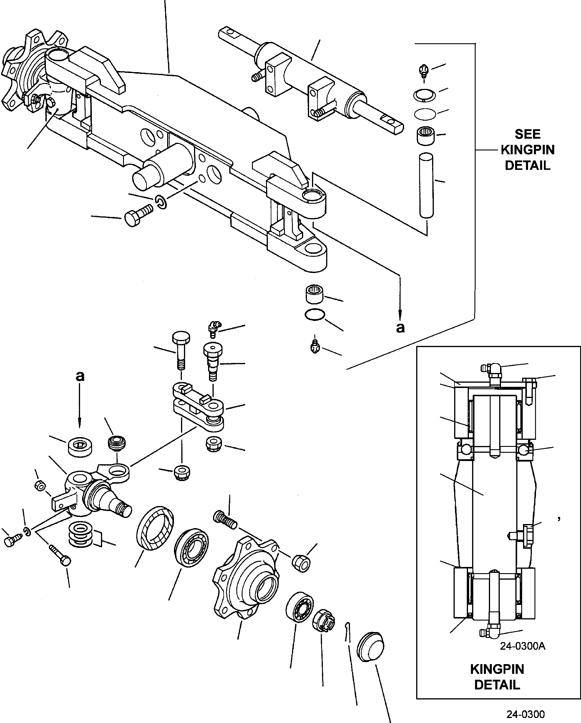 HUB AND KNUCKLE, RH 3EC-24-A5420 KOMATSU