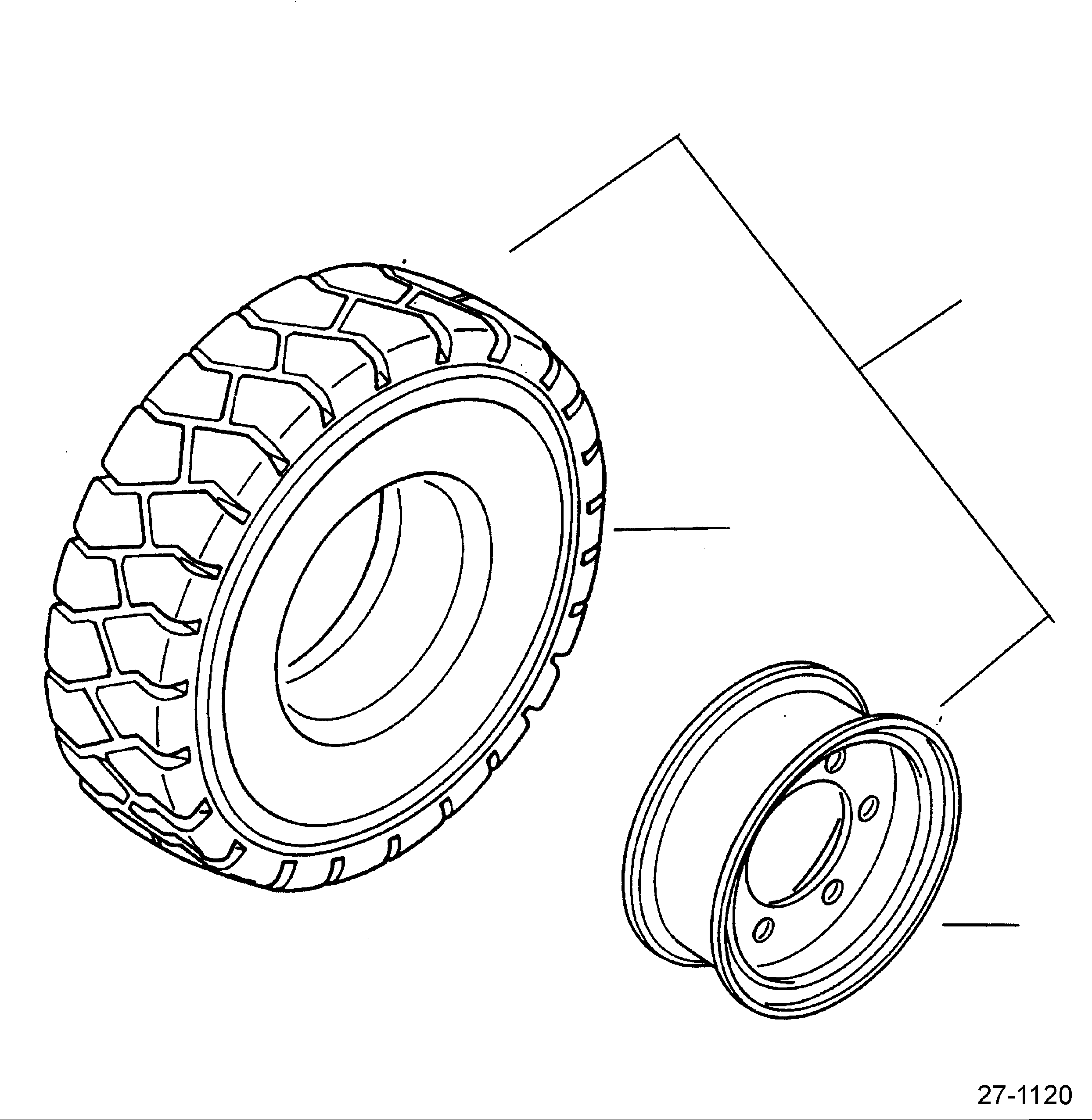 TIRE, 300X15X18, STD 37A-1HA-A880 KOMATSU