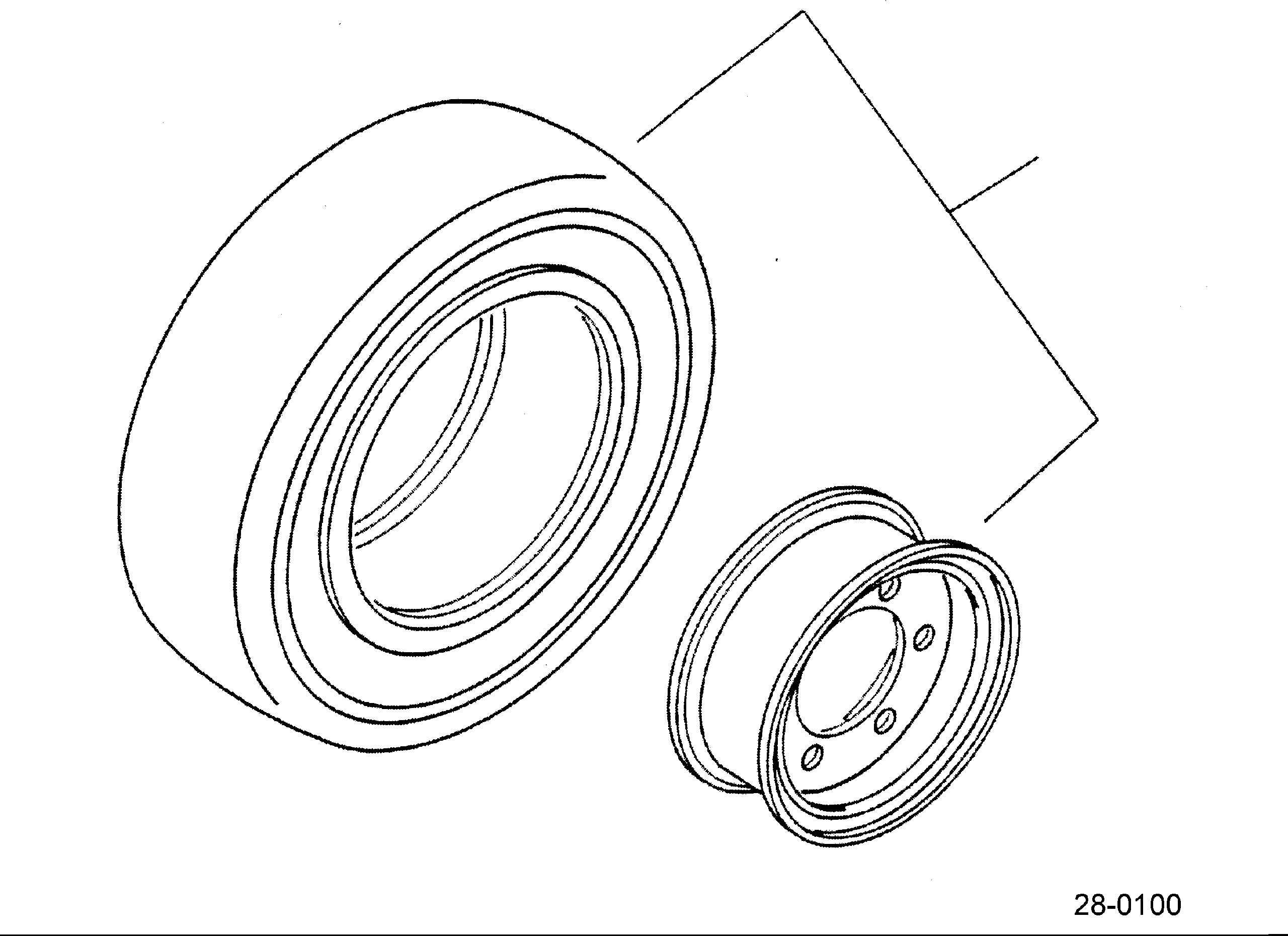 REAR WHEEL, STD PNEUMATIC 3EC-28-A2102 KOMATSU
