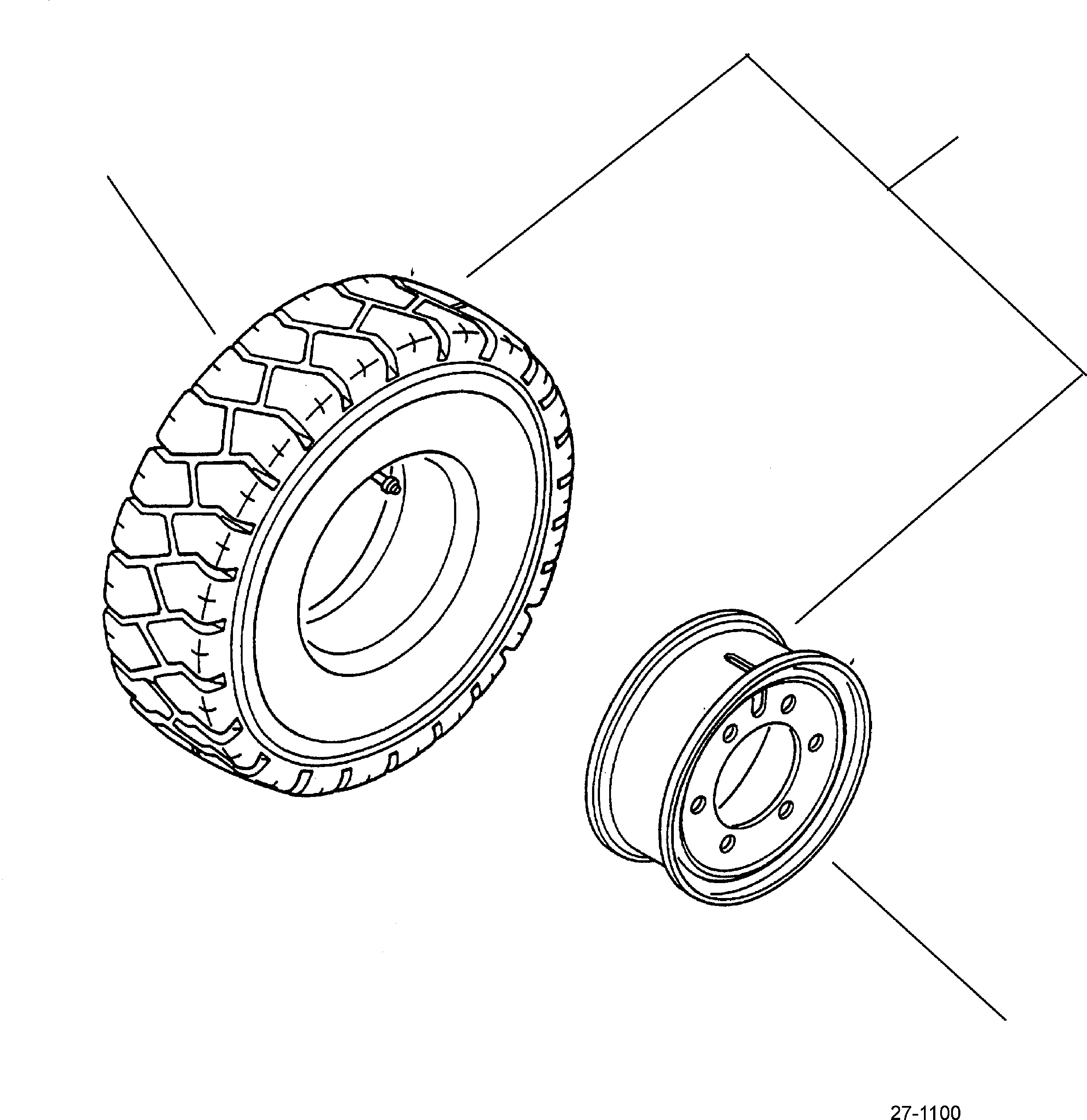 TIRE, 250X15X16, STD 37A-1HA-A870 KOMATSU