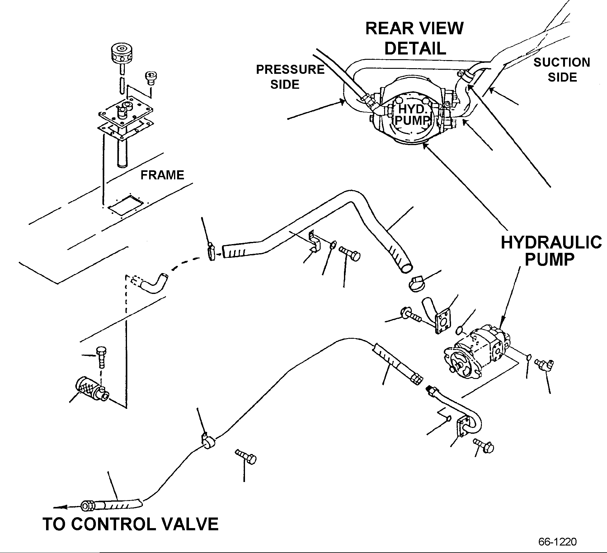 PRESSURE HOSE-TO-VALVE 3EC-66-A5160 KOMATSU