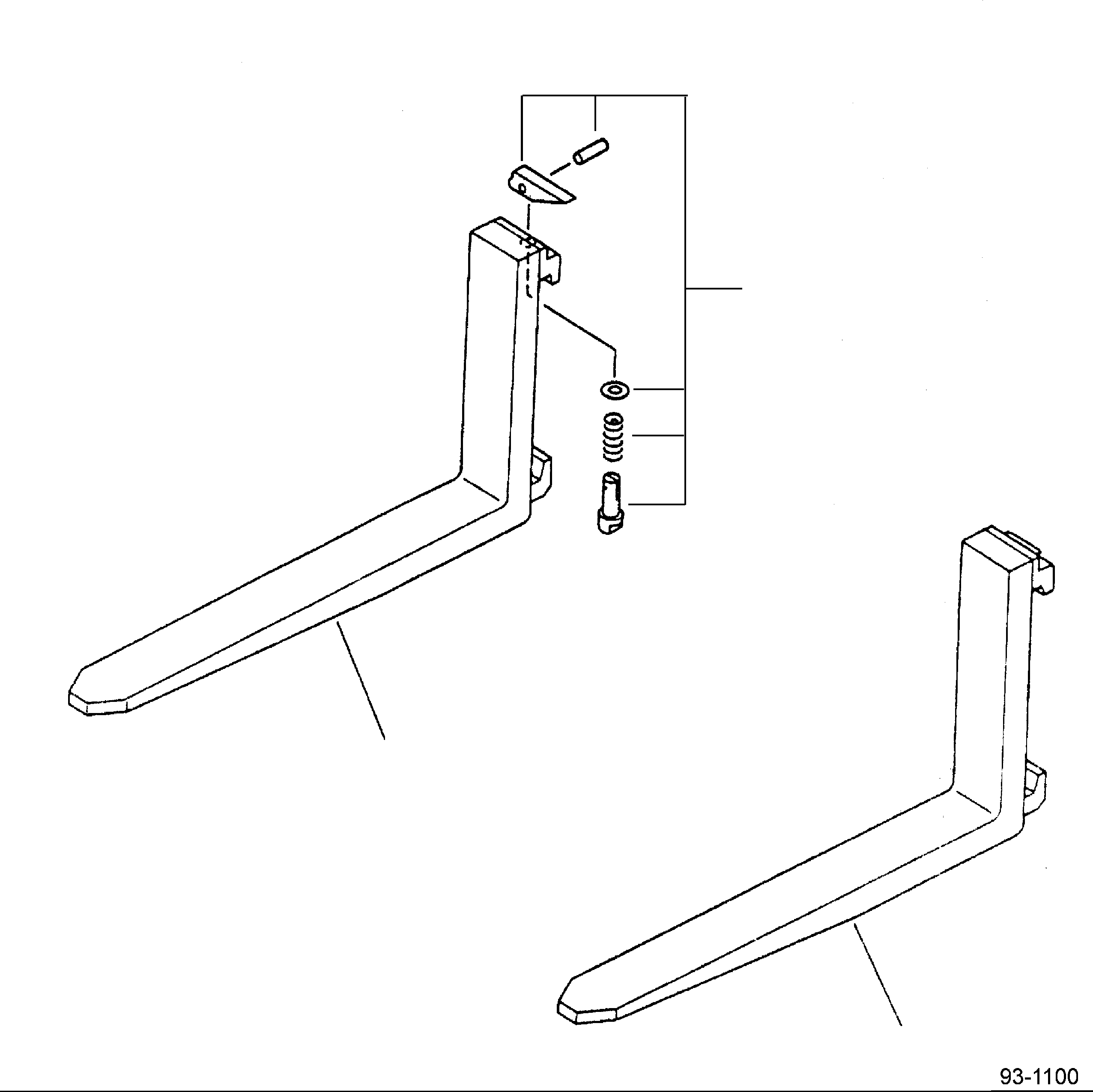 FORK, 1X3/4X5X42 (148 LBS.) KM76561/1065 KOMATSU