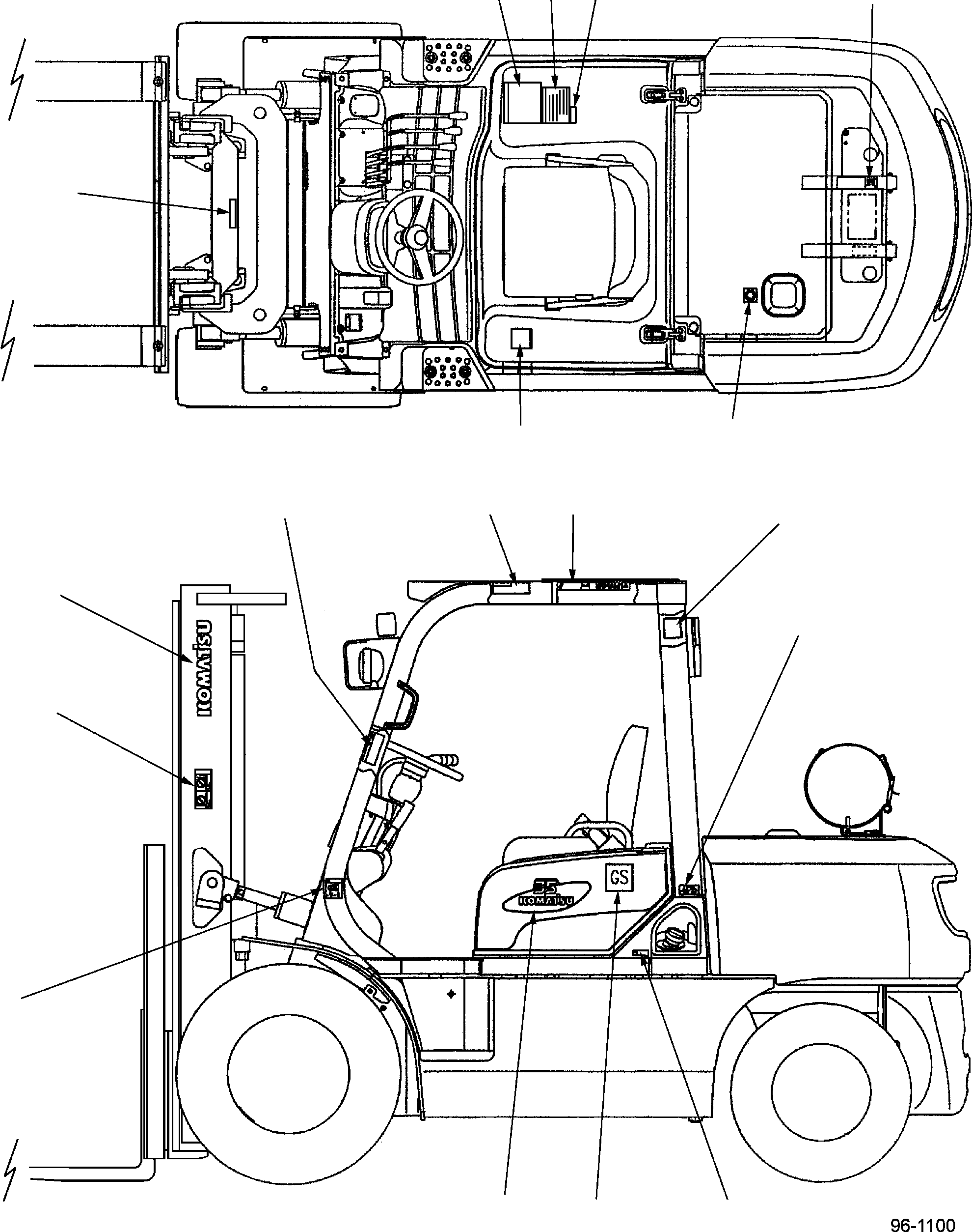 BONNET DECAL - 5.0 TON (LEFT SIDE) 37C-1QK-A050 KOMATSU