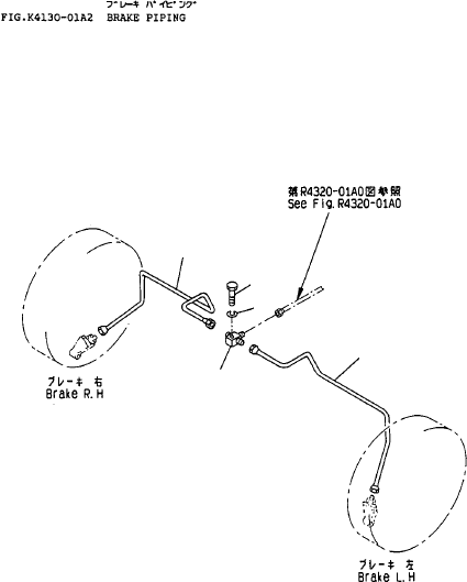 PIPE, R.H 3EE-38-21262 KOMATSU