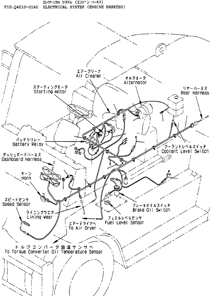 Кабель 3FE-55-11170 KOMATSU