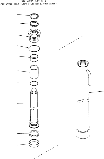 CYLINDER (5.5M MAST) 707-16-95370 KOMATSU