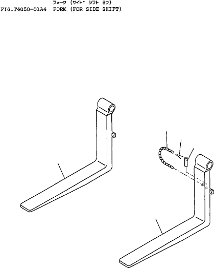 FORK ASSY (L=2420MM) 37E-7E1-0130 KOMATSU