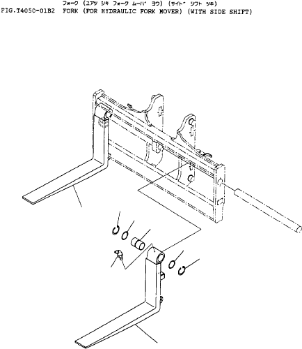 FORK ASSY (L=1970) 37E-ZAG-3100 KOMATSU