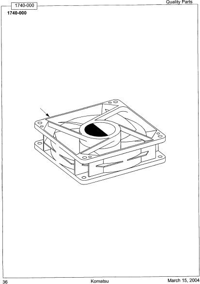 FAN ASSEMBLY, 24 VOLT 102 CFM OP03000123 KOMATSU