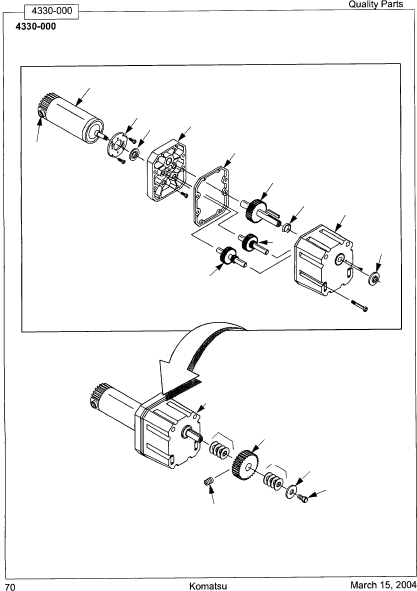 Винт установочный OP03000293 KOMATSU