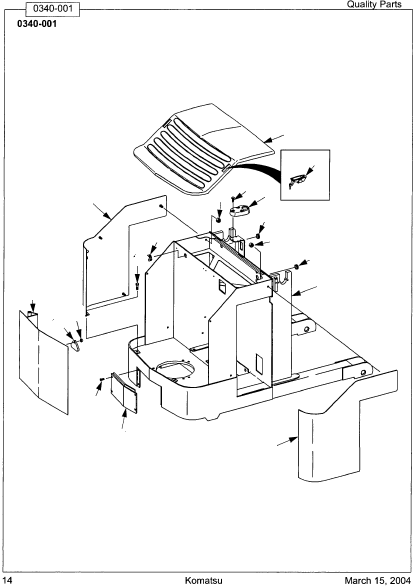 COVER, RIGHT HAND YELLOW OP03000002 KOMATSU