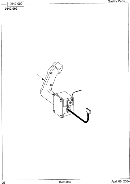 HANDLE ASSEMBLY (COLD STORAGE) (SEE FIG.# 0645-100) 312489-000 KOMATSU
