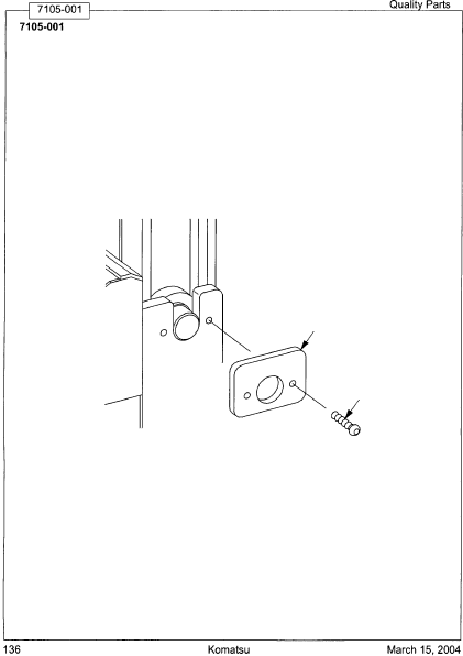 PLATE, MAST MOUNTING OP03000535 KOMATSU