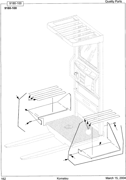 PLATFORM EXTENSION, LEFT OVER ALL WIDTH 48 INCH [1219 MM] OP03000641 KOMATSU