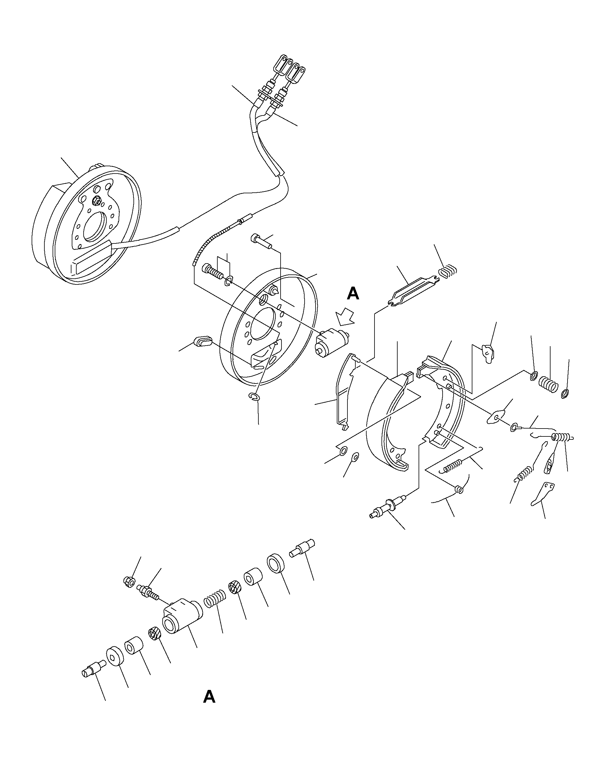 PARKING CABLE ASSY, LH 3EA-30-51180 KOMATSU