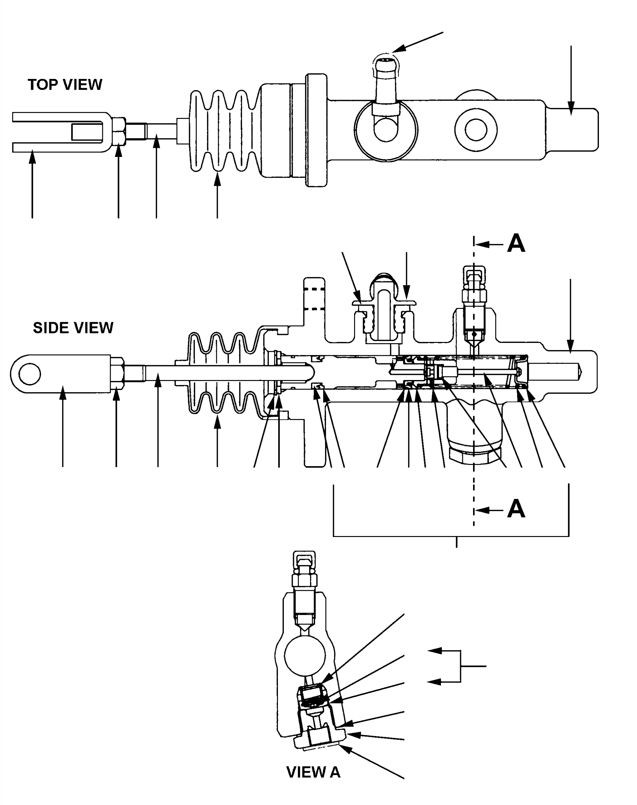 BRAKE MASTER CYLINDER 3EA-36-A7310 KOMATSU