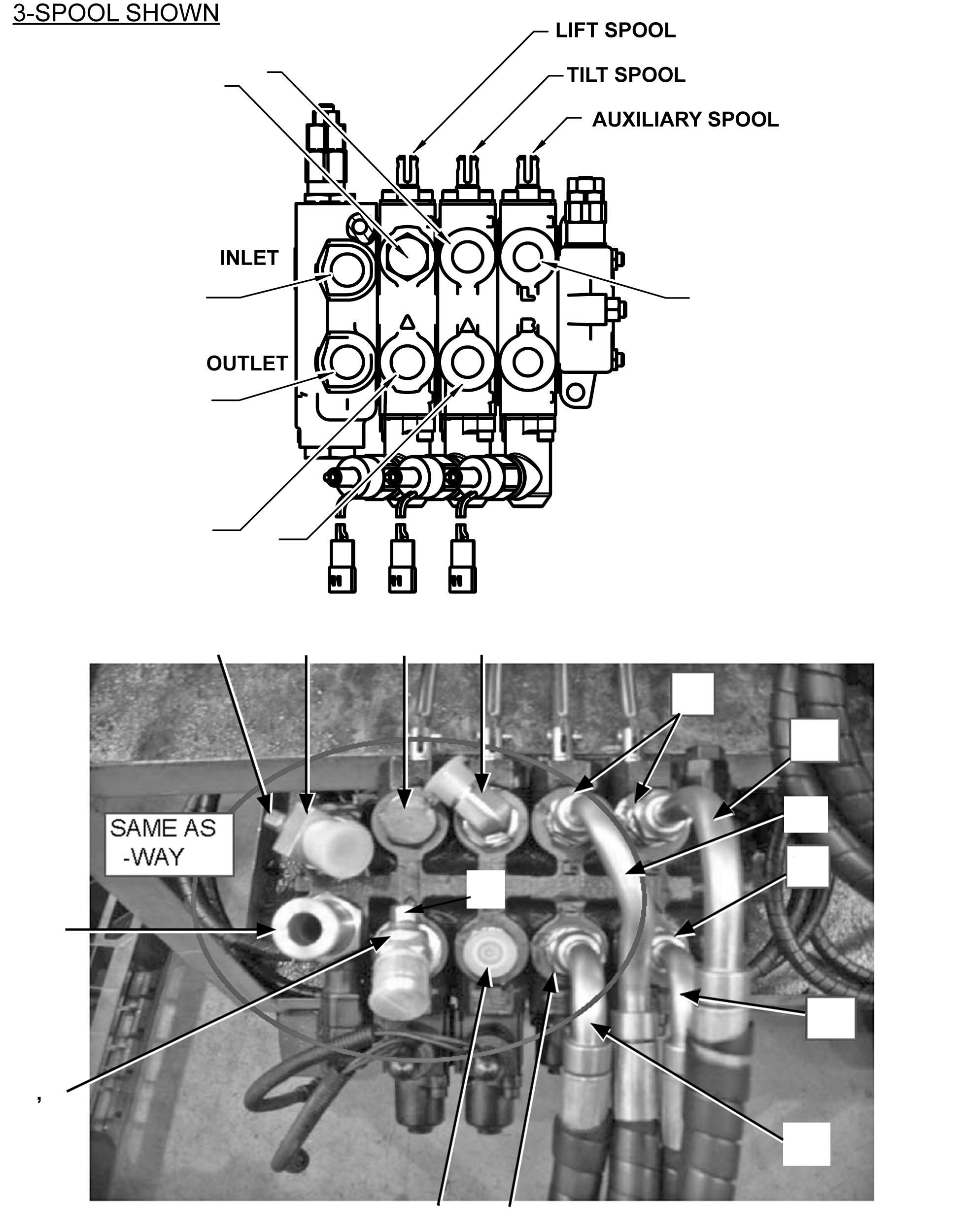 NIPPLE (SCREWS INTO CONTROL VALVE) 3EB-68-A7330 KOMATSU