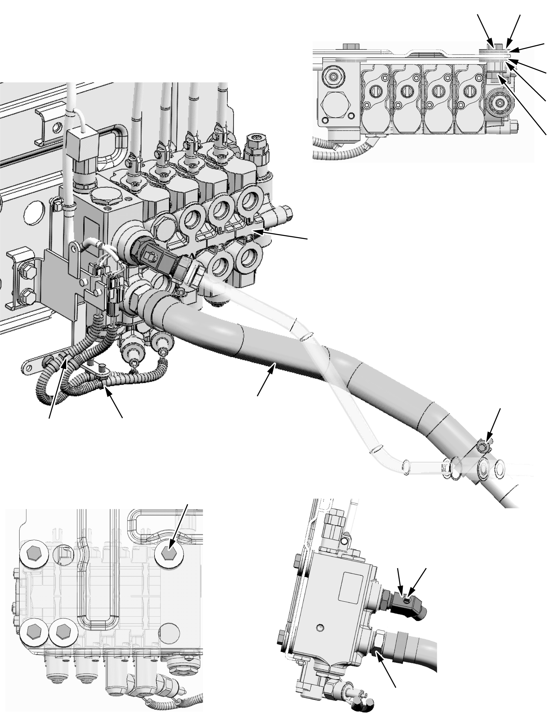 CONTROL VALVE, 4-SPOOL, W/ PORT RELIEF 3EA-61-A7261 KOMATSU
