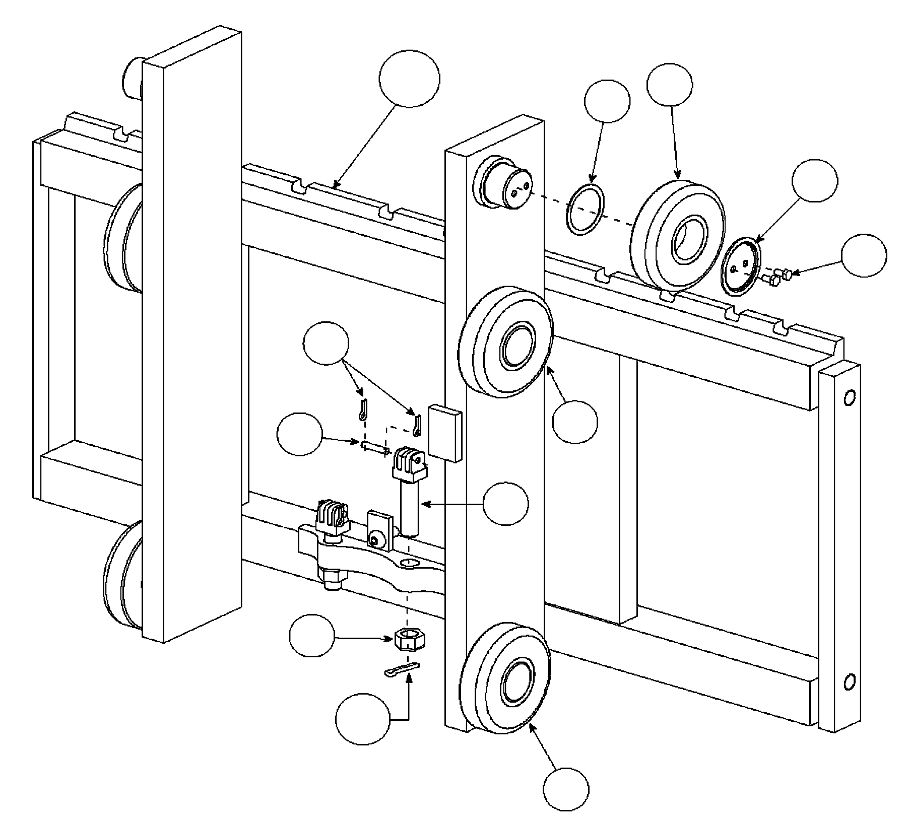 CARRIAGE, 37 IN. (PNEUMATIC) CC258526 KOMATSU