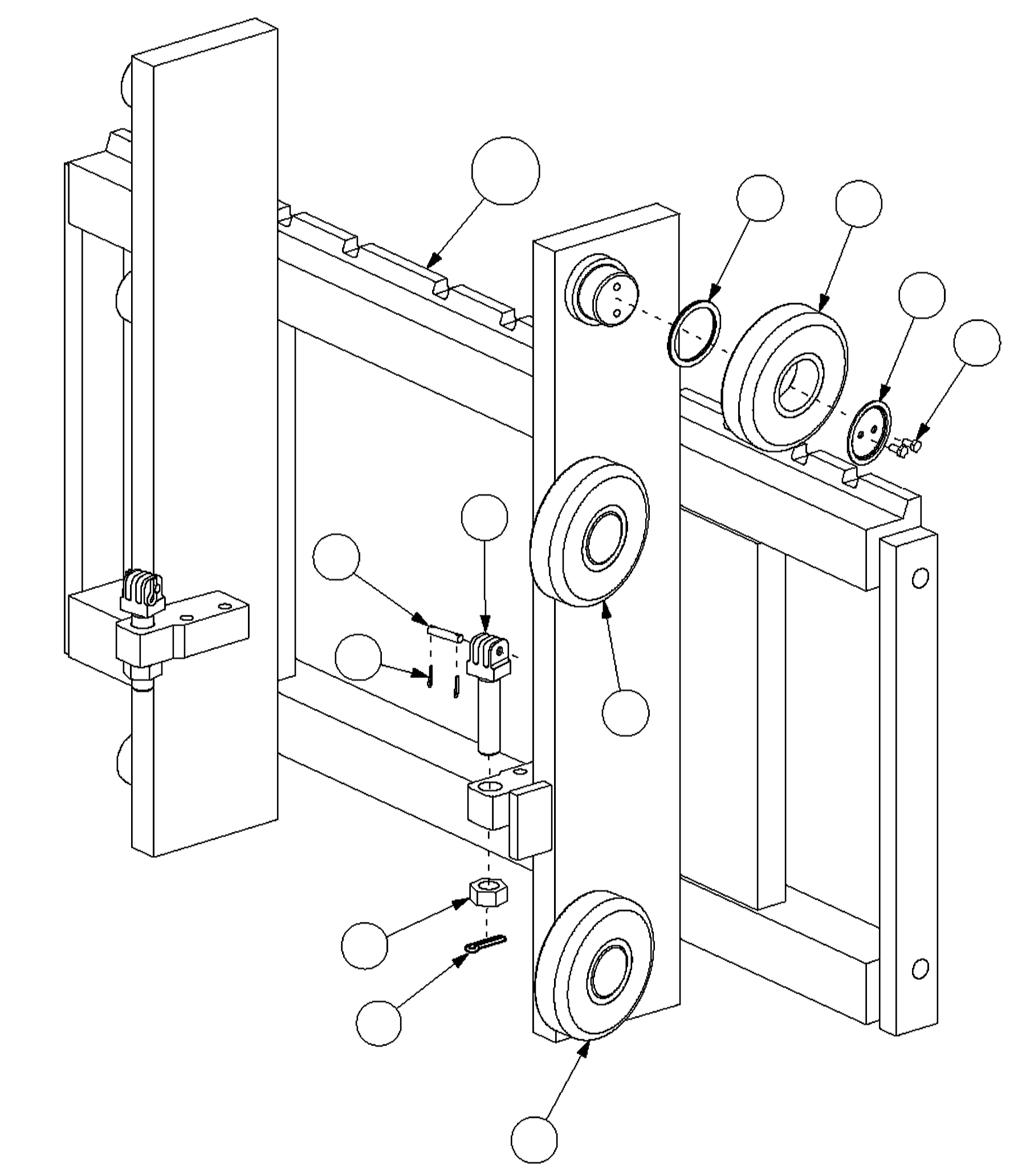 CARRIAGE, 37 IN. (PNEUMATIC) CC262599 KOMATSU